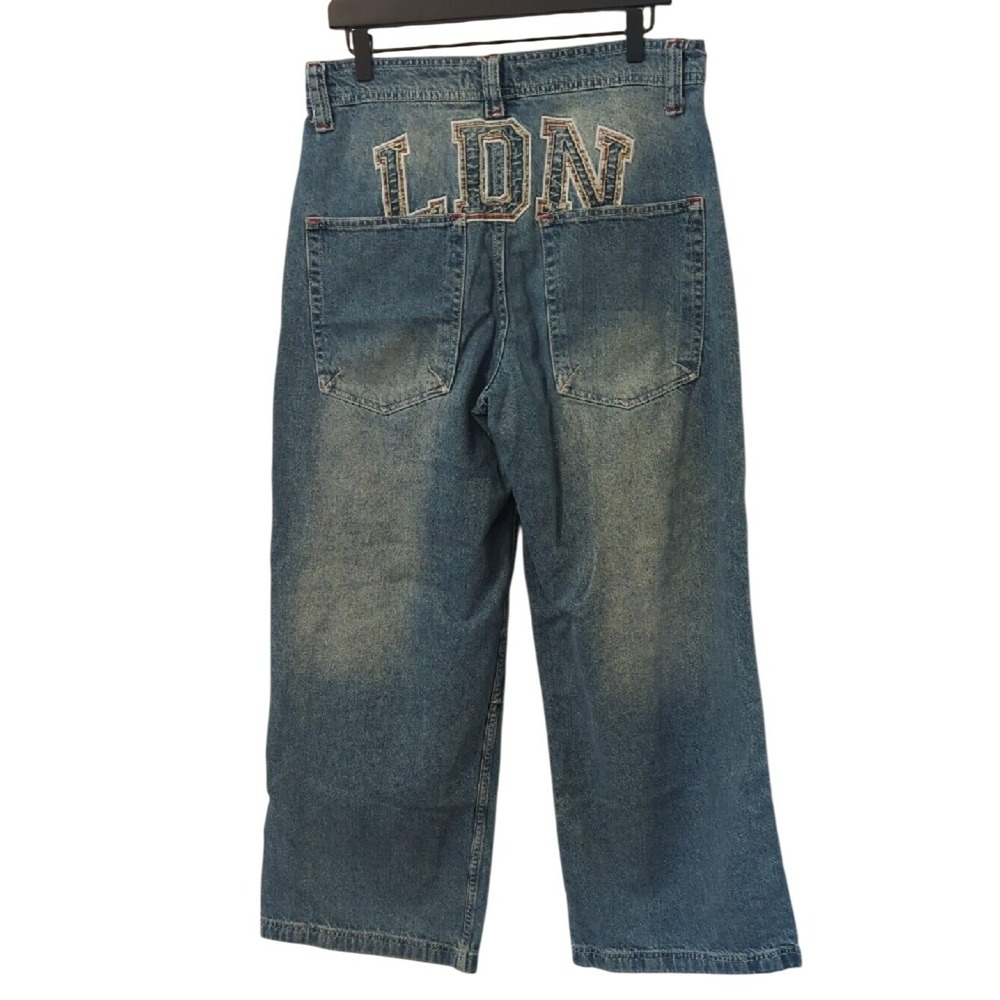 Jaded London Collosus Baggy Wide Leg Jeans size 32 100% Cotton